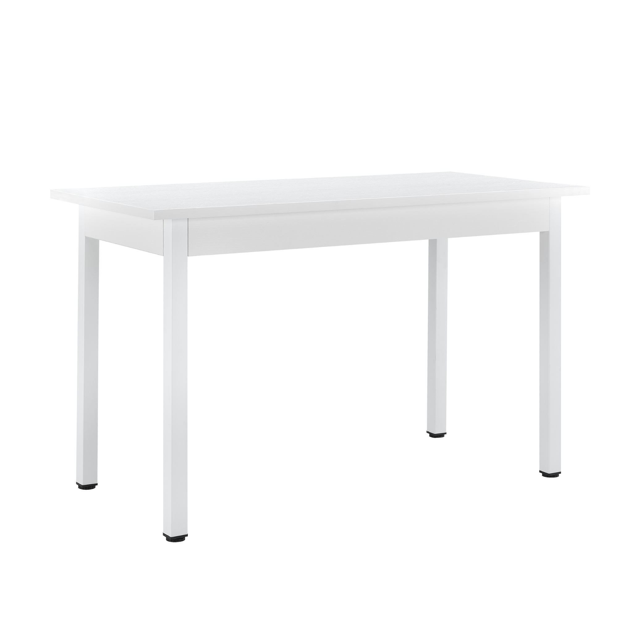 [en-casa]® Matbord Wiesen-120x60x75cm-vit-för 4 personer