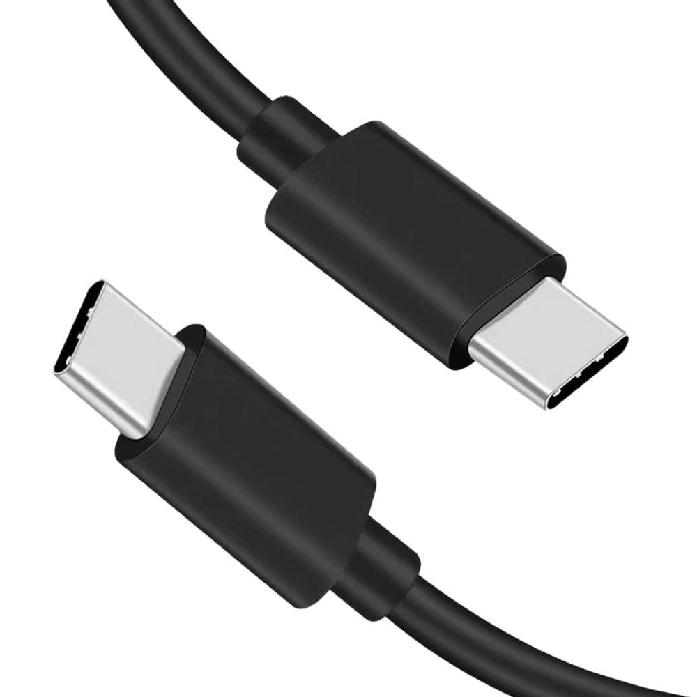 0,3m USB-C Laddkabel Quick Charge 3A 60W Type-C Svart