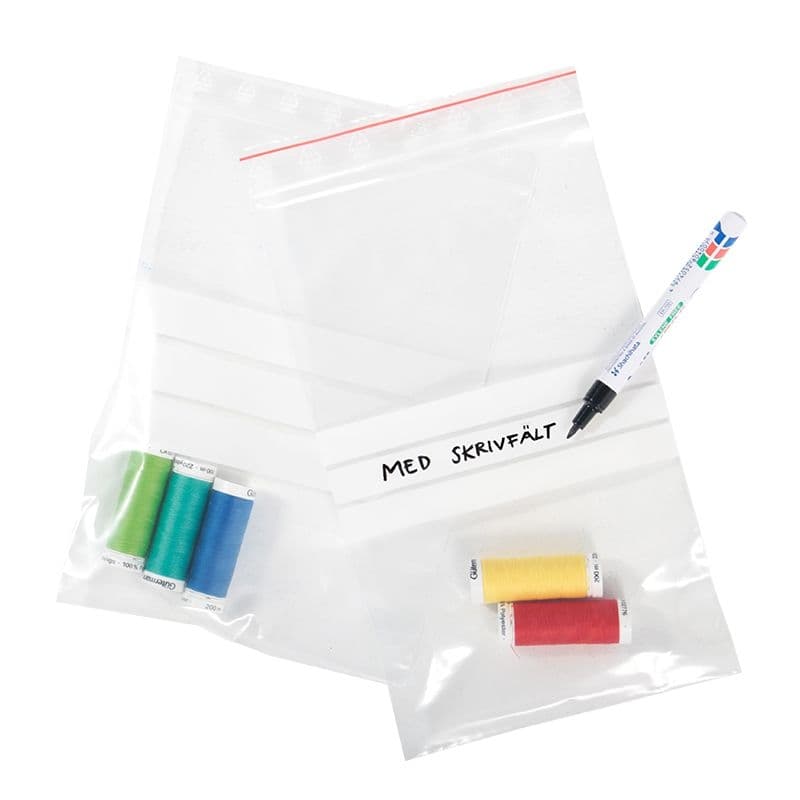 Ziplock Blixtlåspåsar Skrivfält Zip Lock