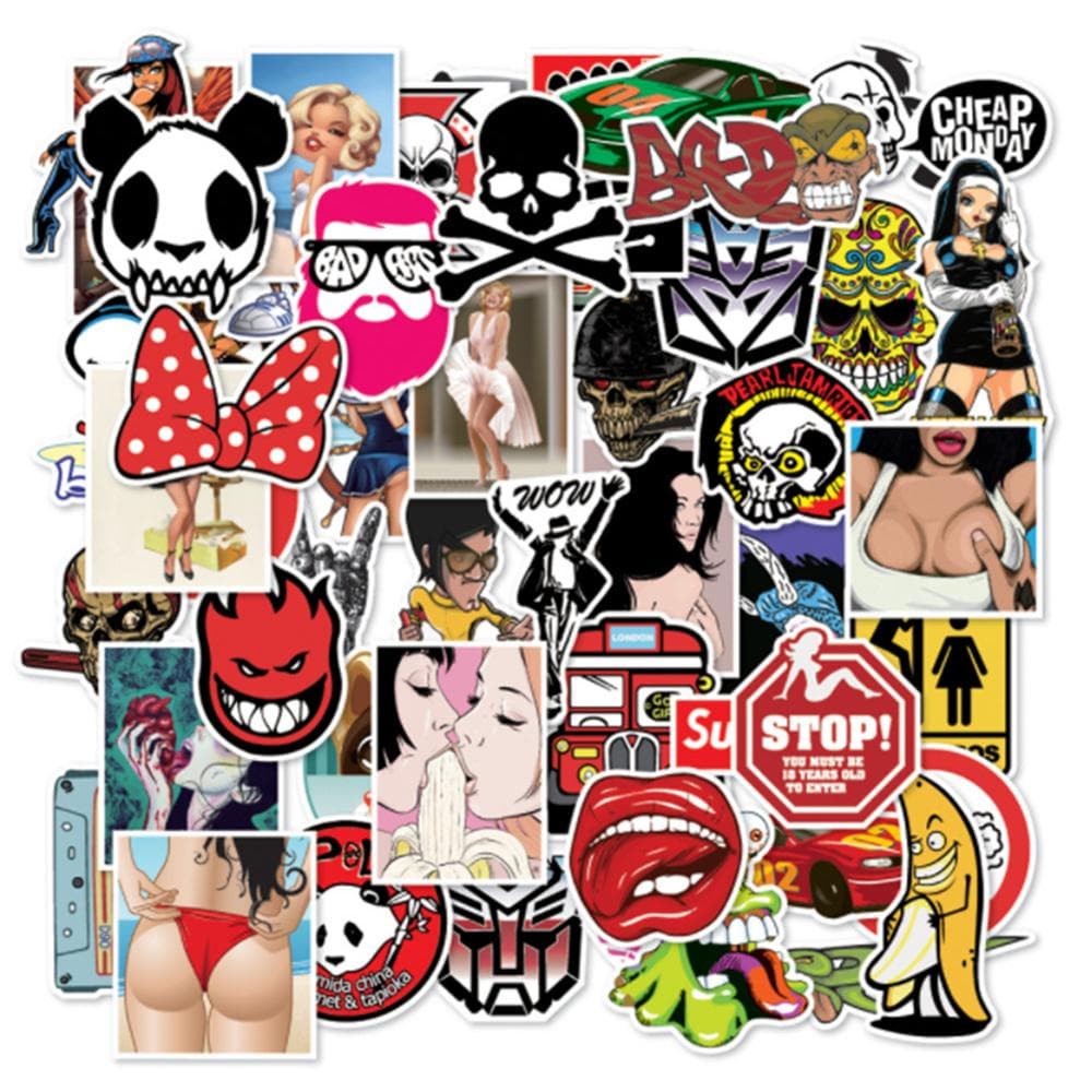 100st Mode Graffiti Stickers Vattentät Laptop Bagage Skate