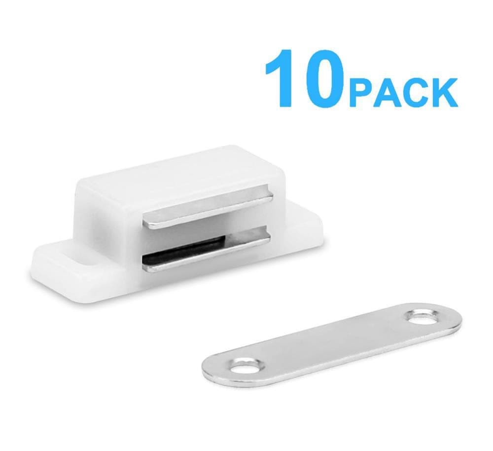 10x magnetlås i Magnetisk dörrstängare med en hållkraft påUppsättning med 10 magnetiska dörrlås för möbler,skåpdörrar etc