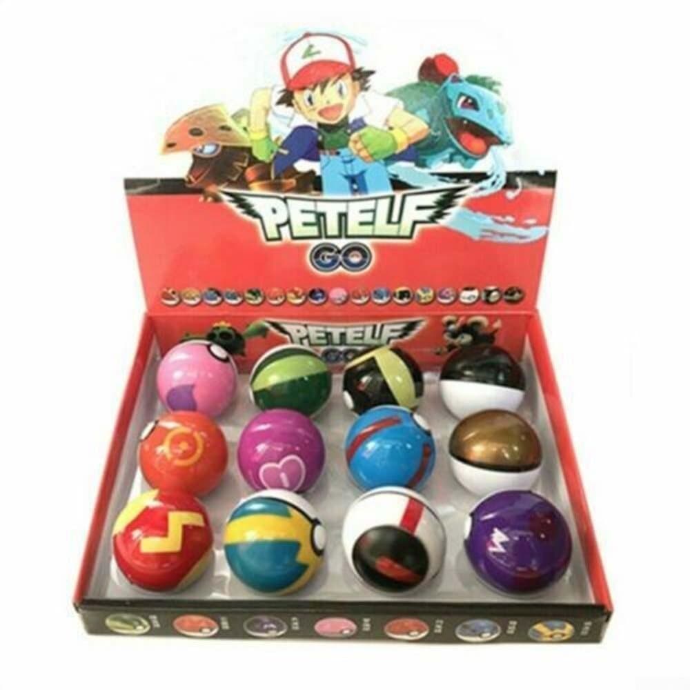 12st Pokemon Figurer-12st Pokéboll Bäst Födelsedags