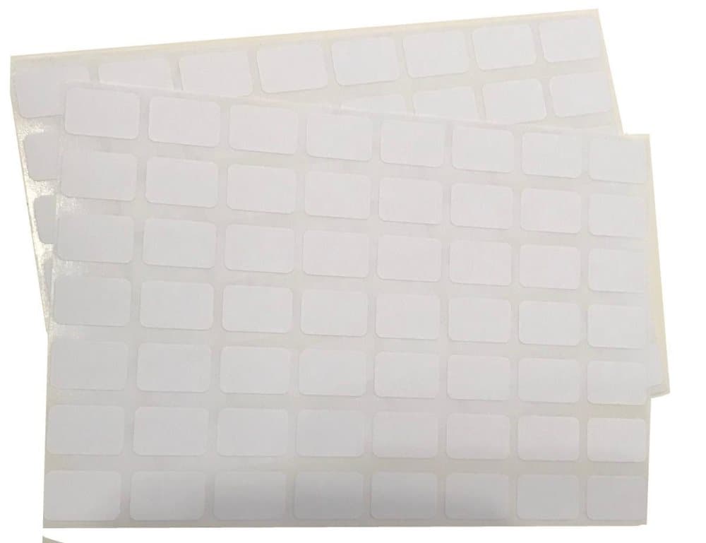 15 ark st prislappar med klister vita 12x8 mm butik