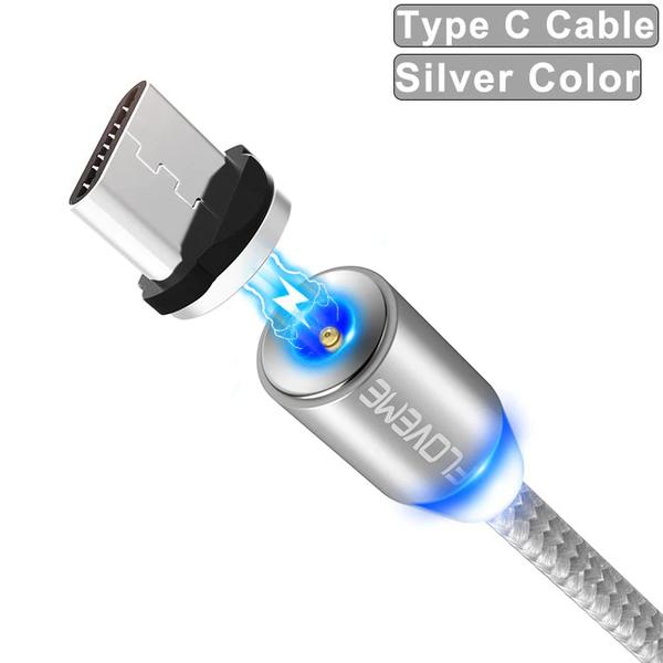 1m magnet laddare för USB-C svart
