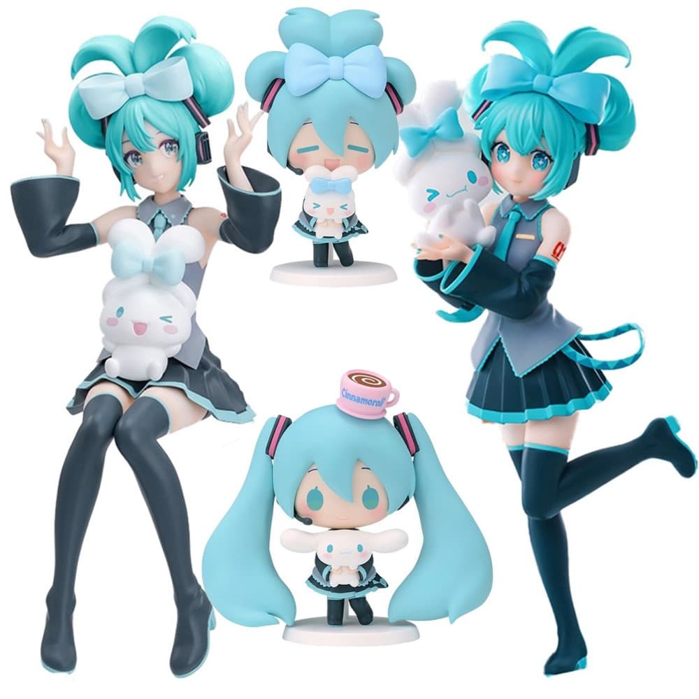 1st 20 cm/7,87 tum Hatsune Miku X Cinnamoroll Anime Figur Kawaii Miku Action Figur PVC Vuxen Collection Modell Docka Leksaker Presenter