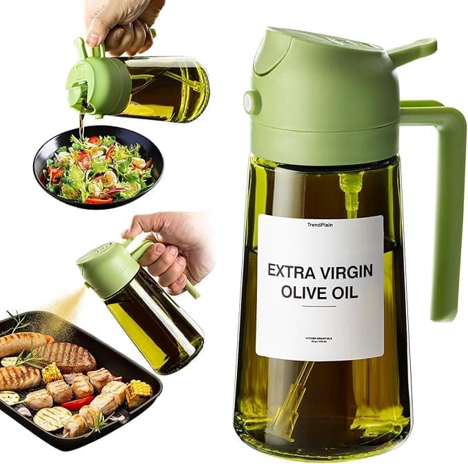 2-i-1 – 470 ml Sprayflaska för Olja och Vinäger , Perfekt för Matlagning, Airfryer & Sallad