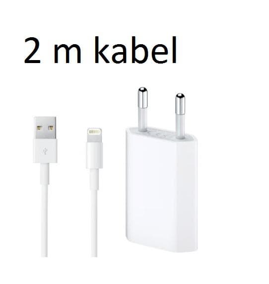 2 Meter Lightning USB kabel Väggladdare