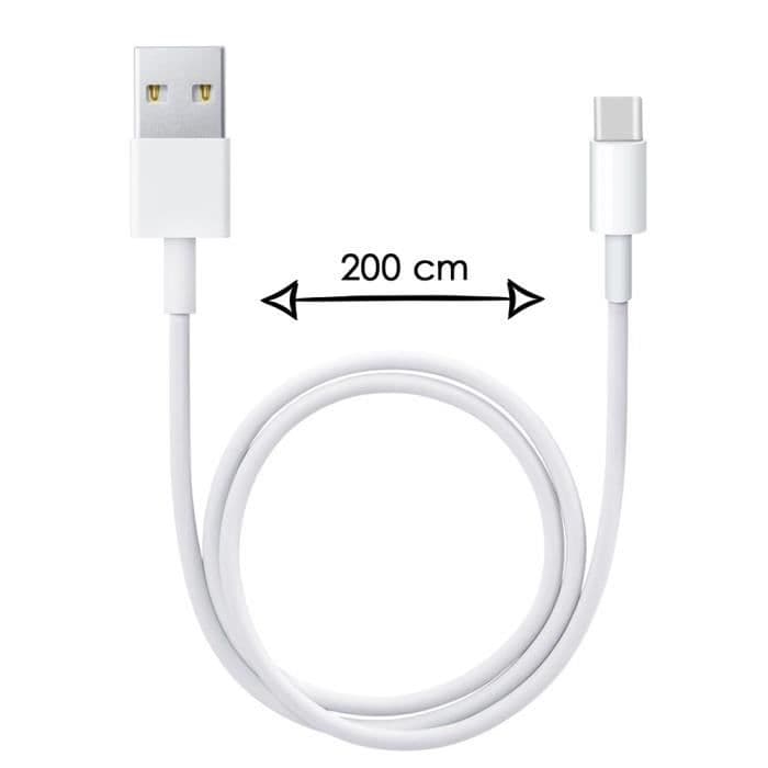 2 meter typ C-kabel för Sony Xperia L4 snabbladdning-dataöverföring