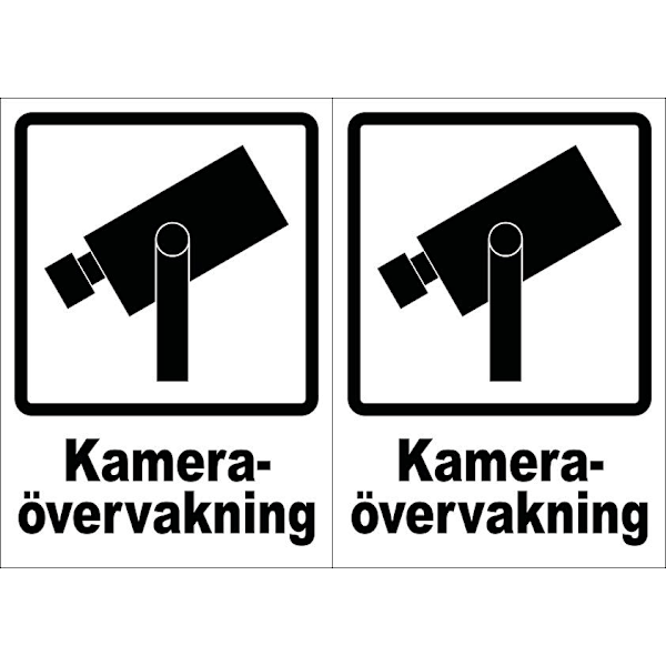 Kamera vervakning Skylt A5)