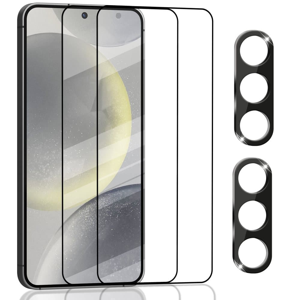 2-Pack Samsung S24 Plus Skärmskydd & 1-Pack linsskydd - Härdat Glas 9H - Super kvalitet 3D