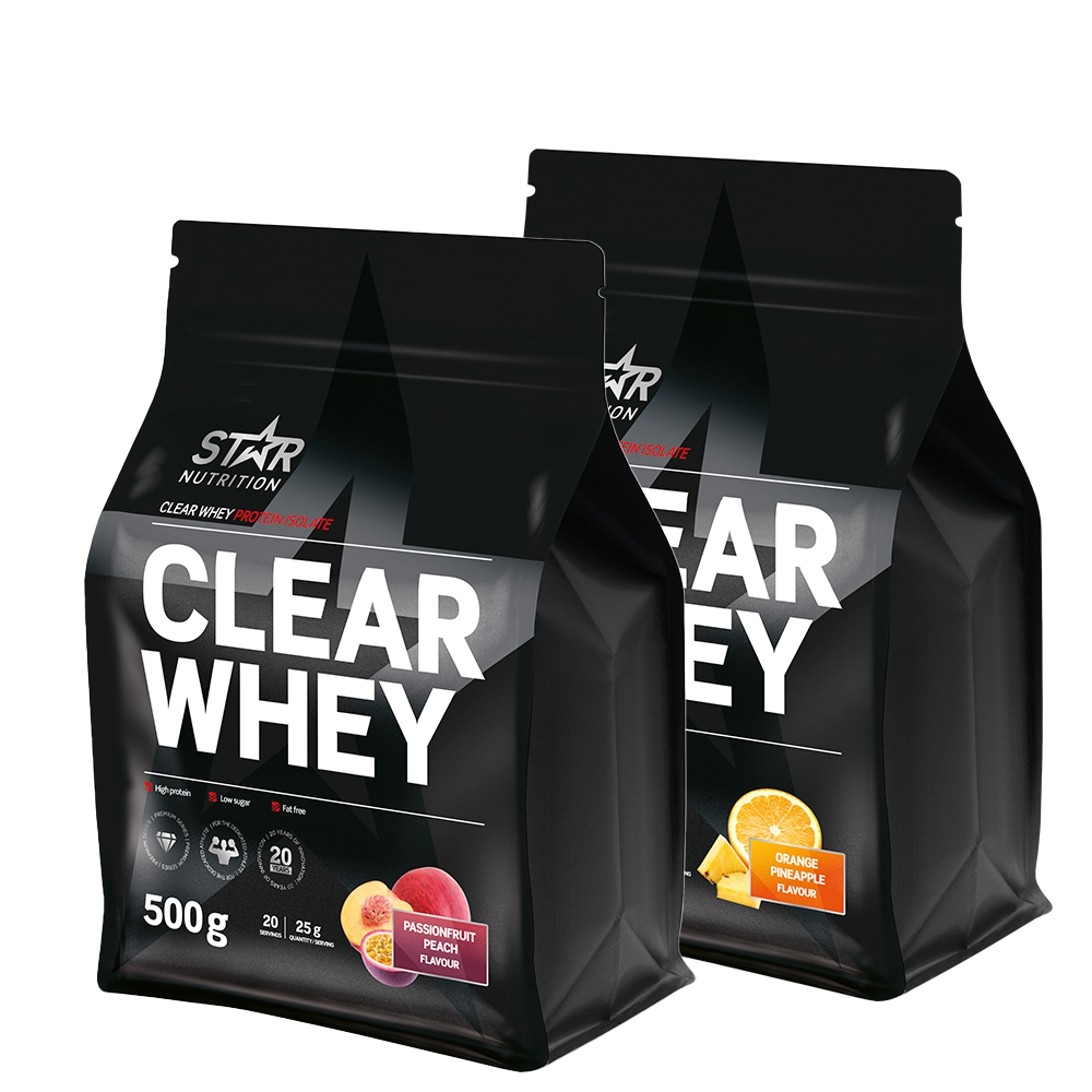 2 x clear Whey Vassleprotein 500 g