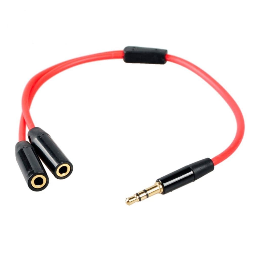 2st- 3-5 mm hane till 2 hona Y Splitter Audio kabel