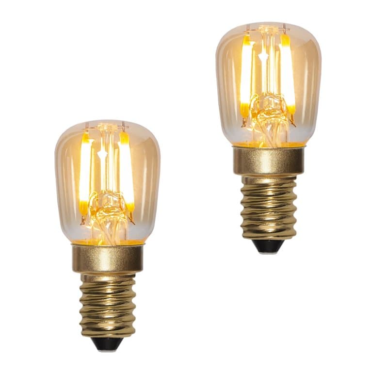 2st LED-Lampa Amber E14 DECOLED för fönster- och bordslampor mm