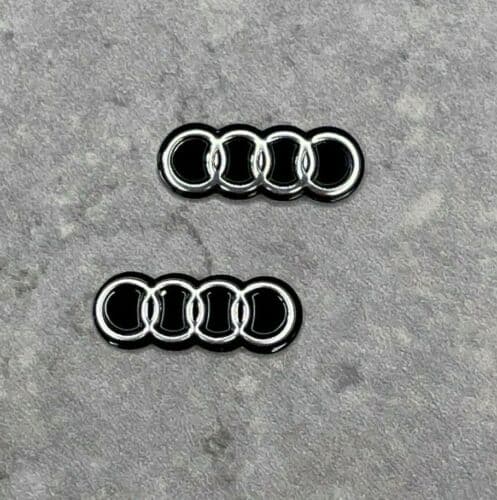 2x AUDI Key Fob Badge Logo Emblem Replacement Sticker size