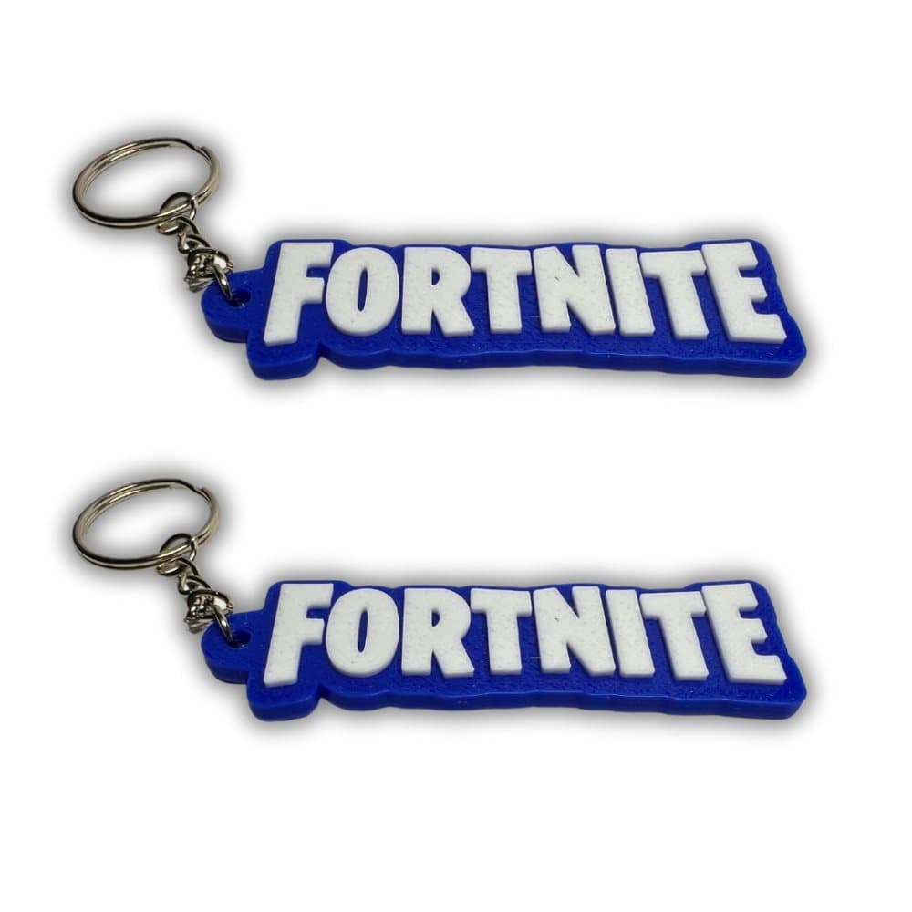 2x Fortnite nyckelring kedja blixtlås hängare