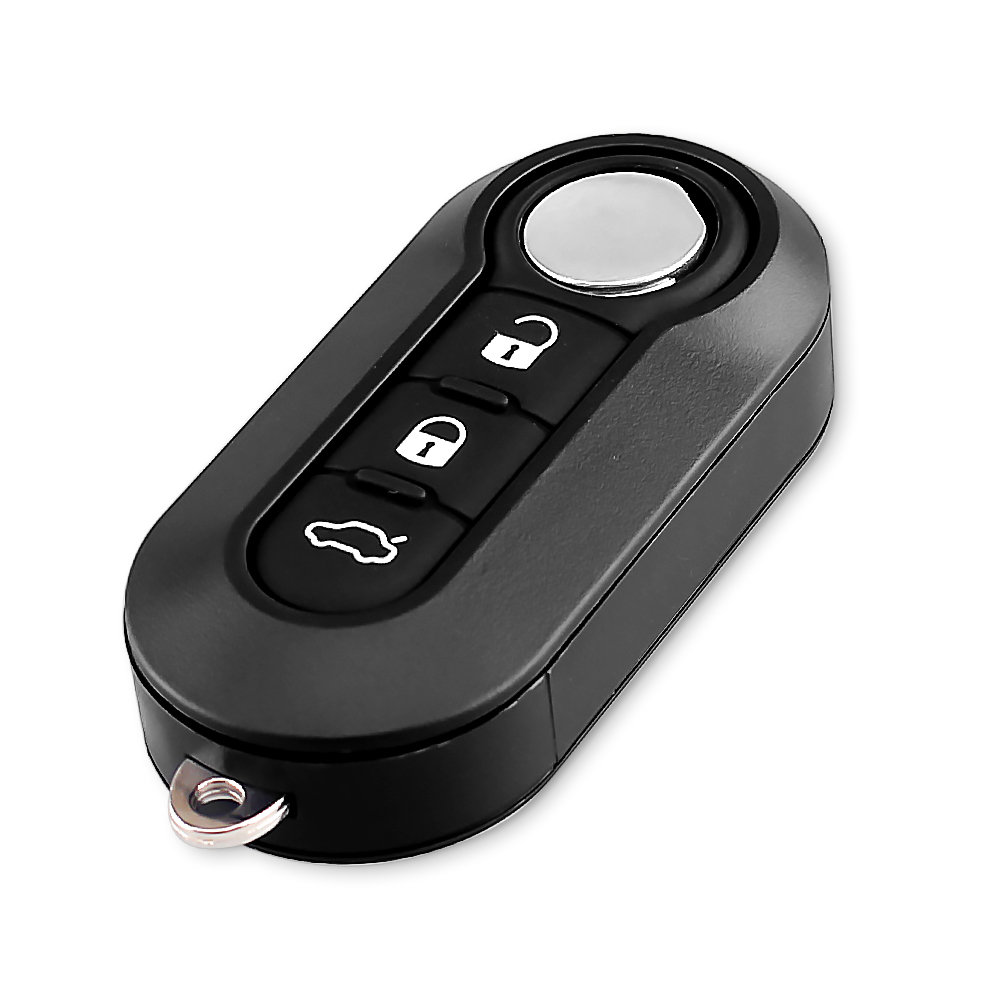 3 knappars bilnyckelskal Fob för Fiat