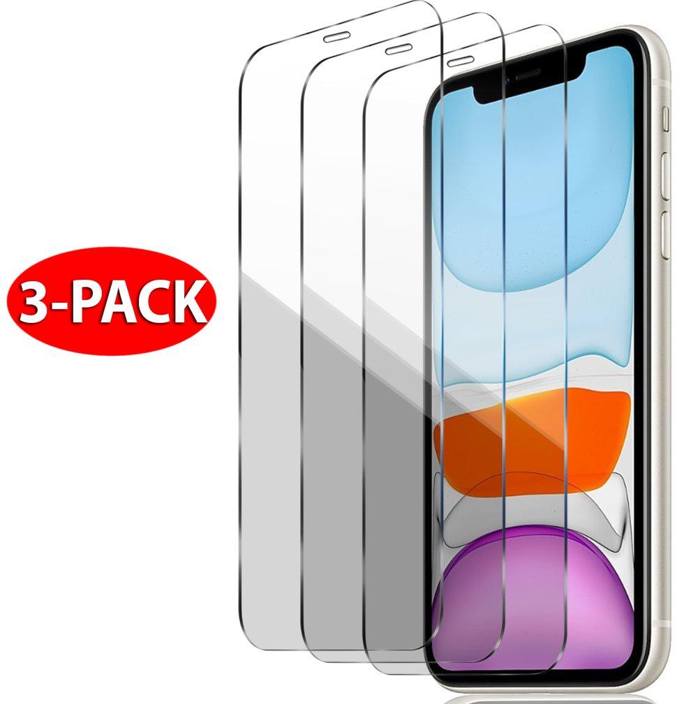 3-Pack - iPhone XR - Härdat Glas Skärmskydd Transparent