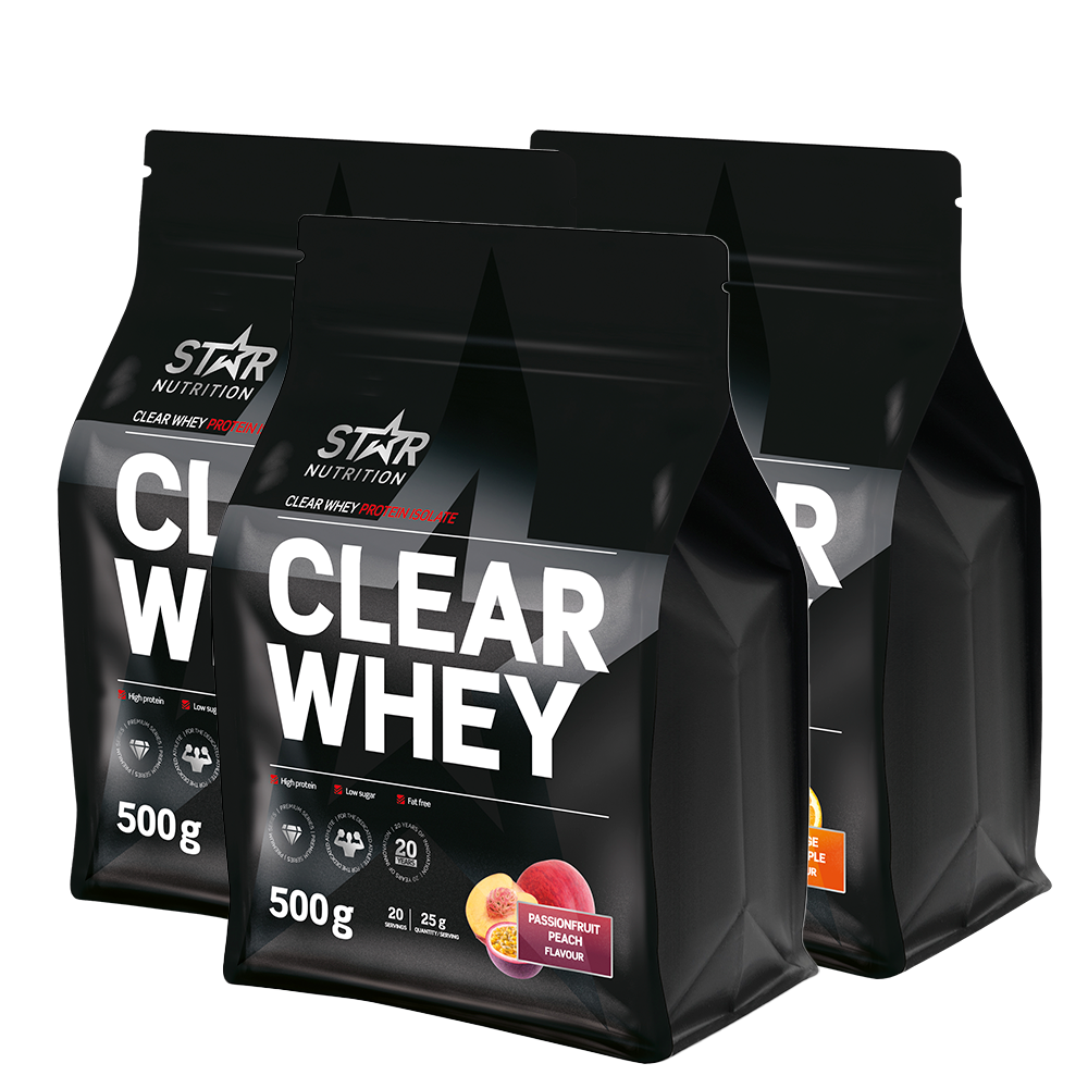 3 x Clear Whey Vassleprotein 500g