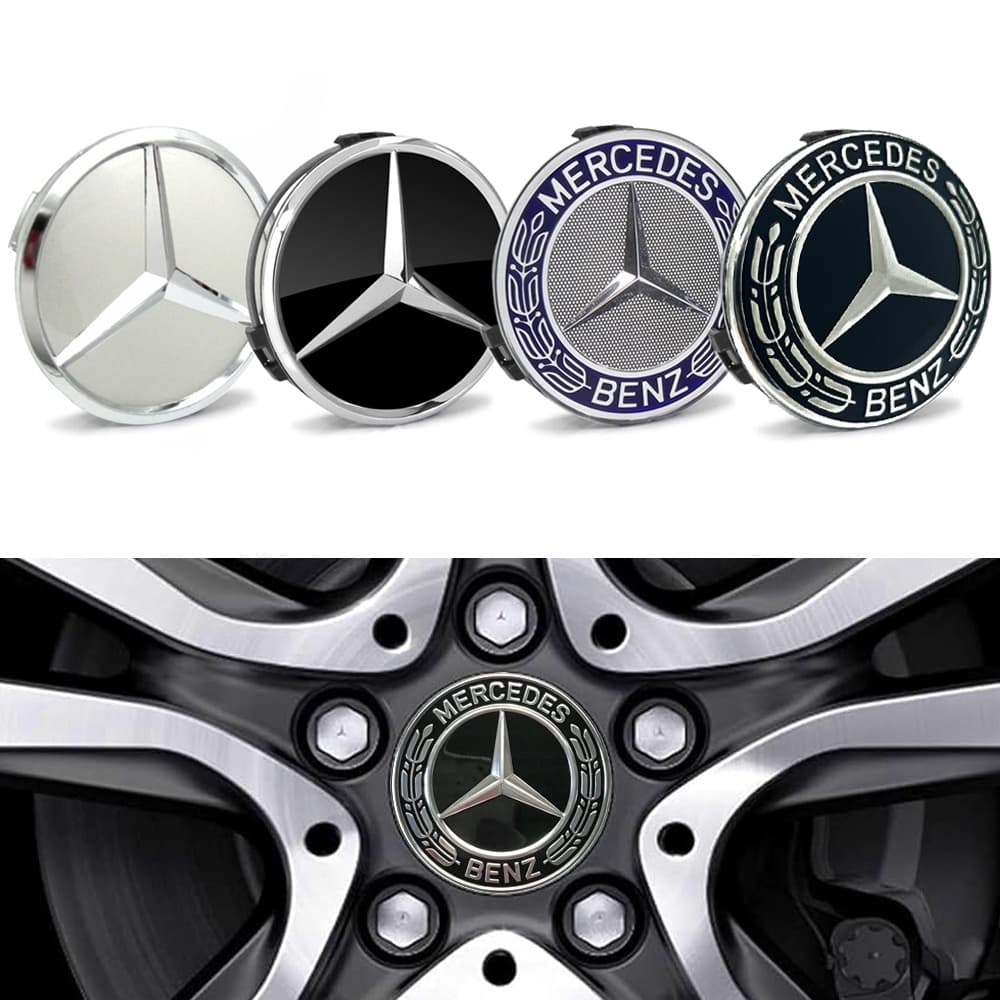 Mercedes-Benz Centrumkåpor Hjulnav Emblem Bil