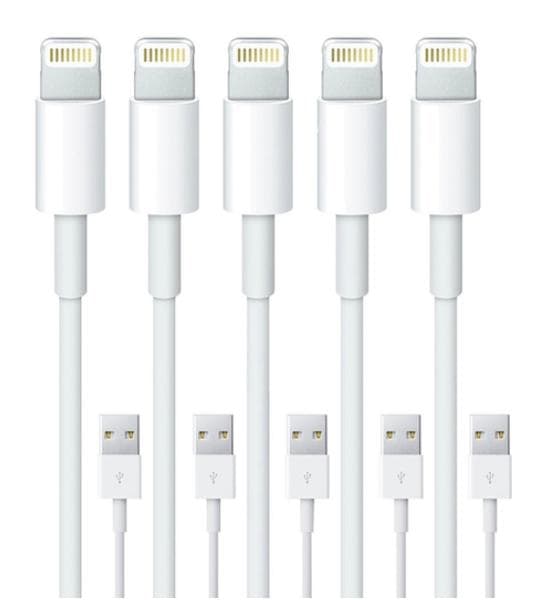 5-Pack 1M -Lightning laddare för iPhone