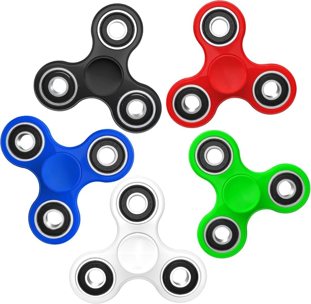 5-Pack Fidget Spinner, Sensoriska Leksaker för Stresslindring, Flera Färger