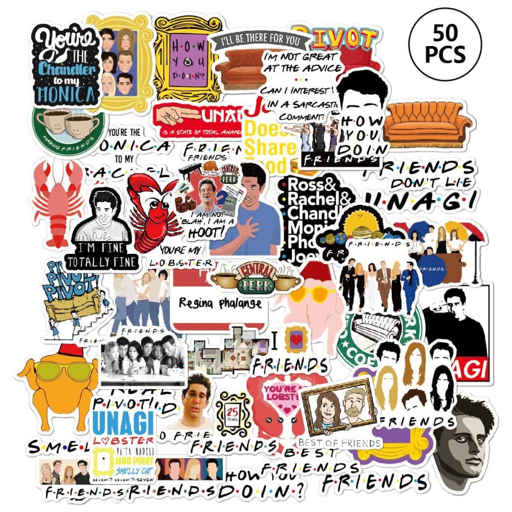 50st Mode Graffiti Stickers Vattentät Laptop Skate - Friends