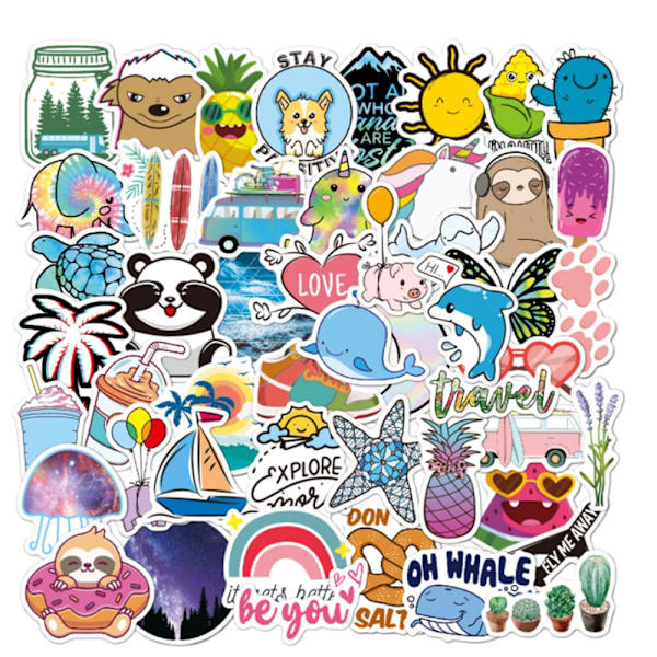 50st stickers klistermärken - Djur motiv - Cartoon - dekaler