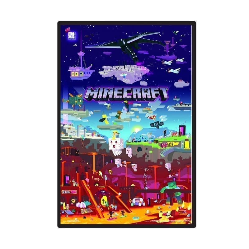 Affisch med Minecraft-motiv för barnrum – Perfekt för små gamers