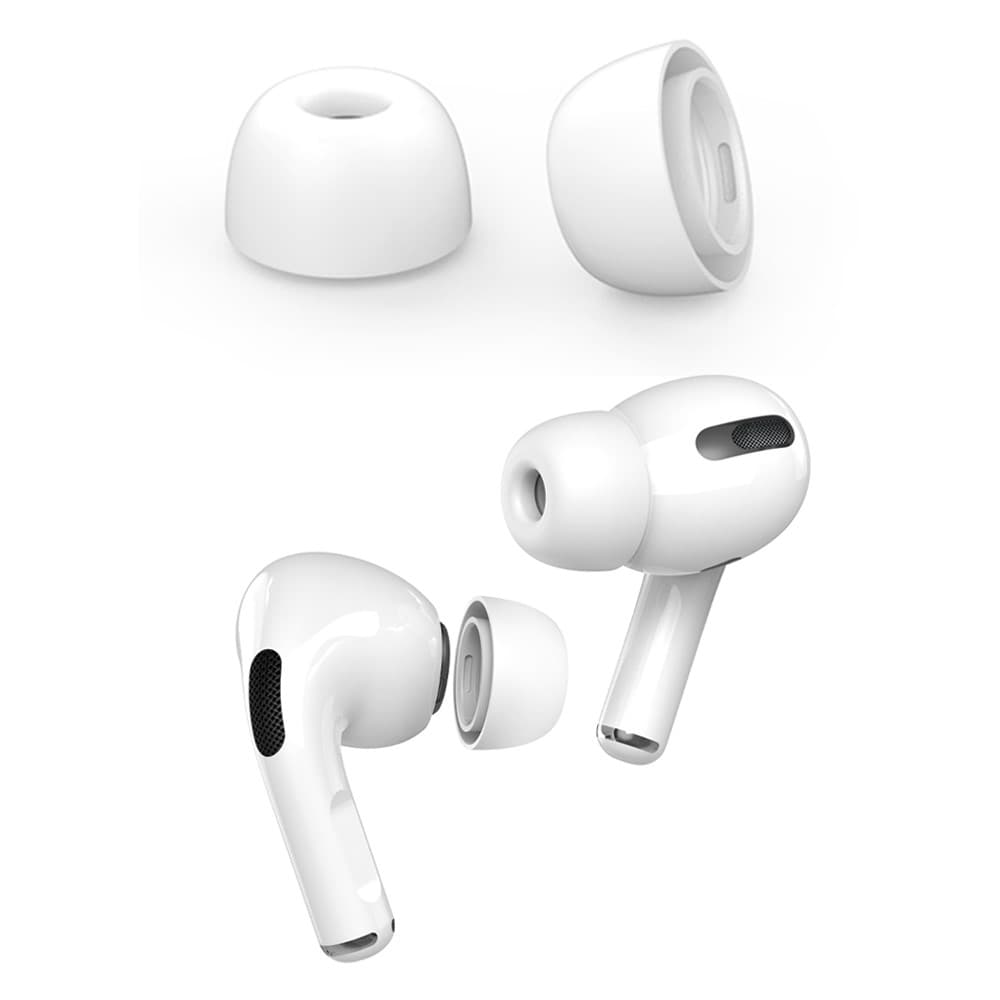 Ahastyle 1 Par AirPods Pro 2 Pluppar i Silikon Vit Small