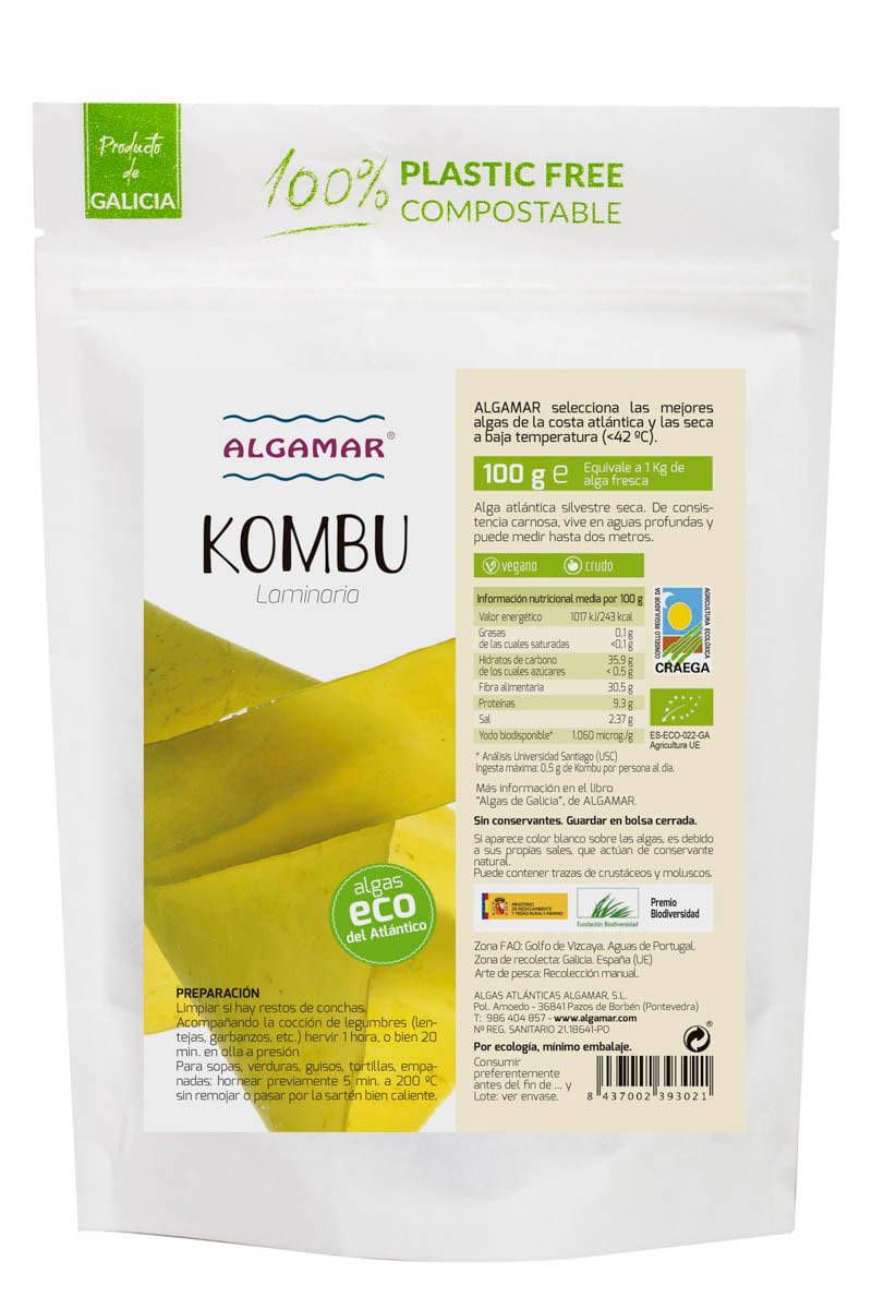 Algamar Raw Ekologisk Kombu 100 g