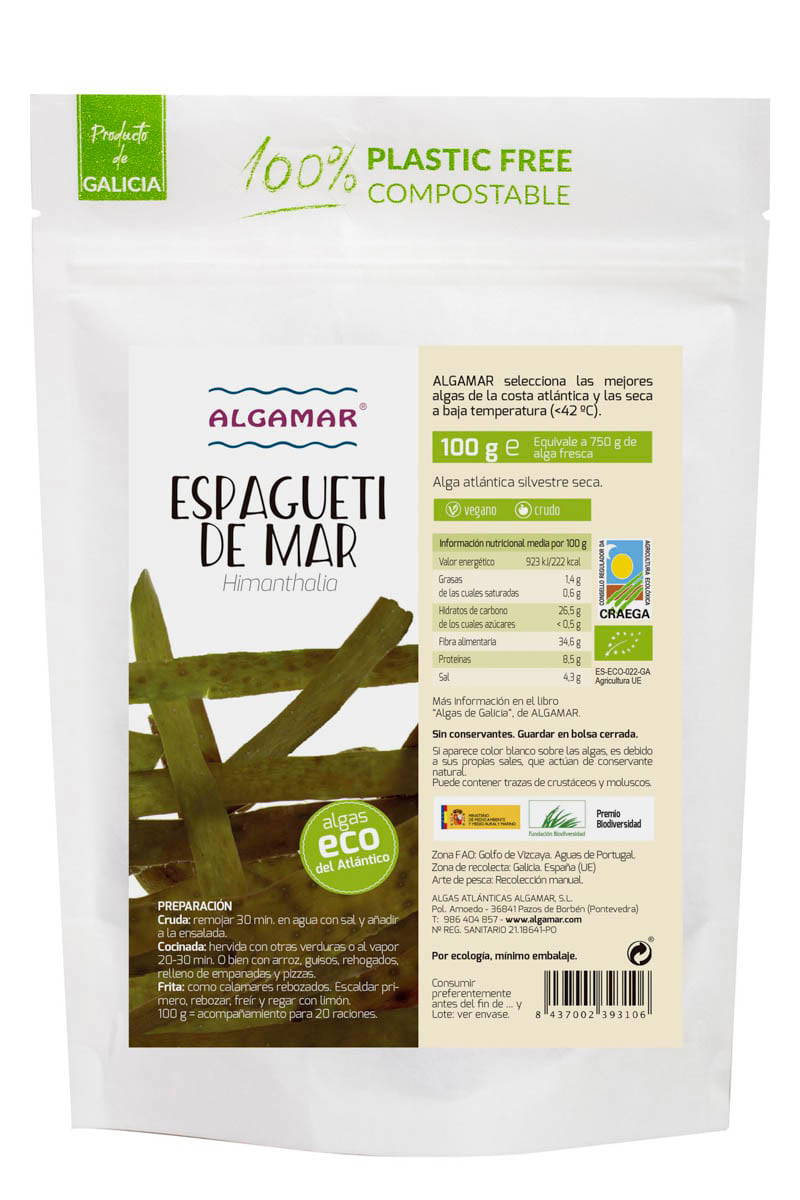 Algamar Raw Ekologisk Sea Spaghetti 100 g