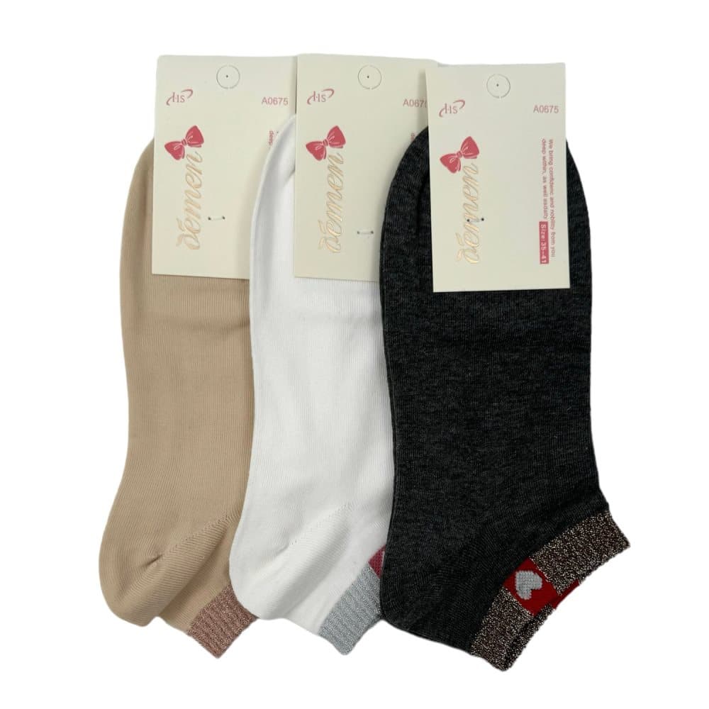 Ankelstrumpor DAM, Stl 35-41, 3-pack