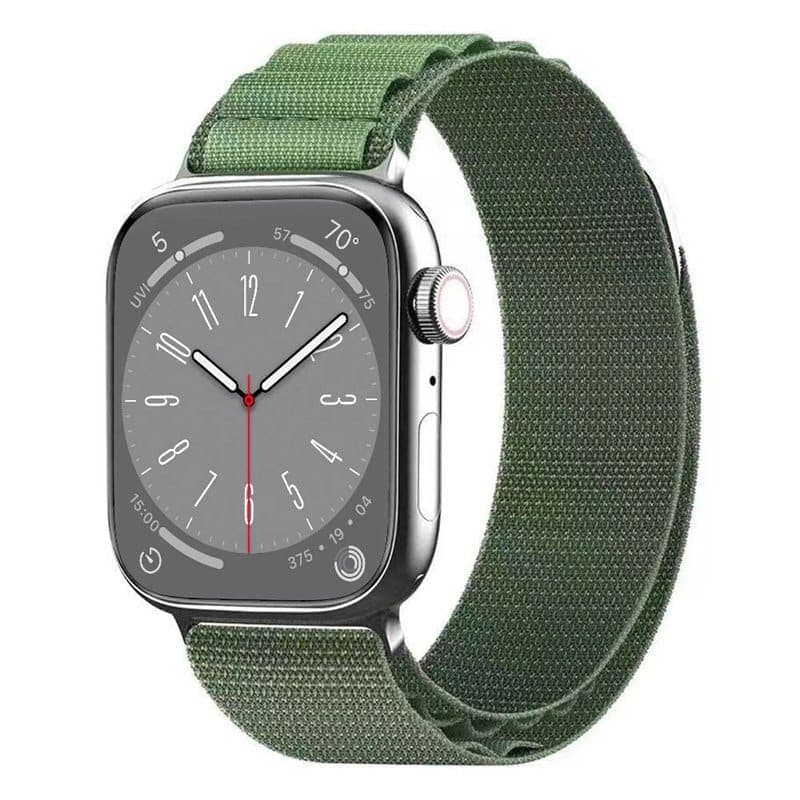 Artic Elastiskt nylon Armband Apple Watch 8 41mm)Army