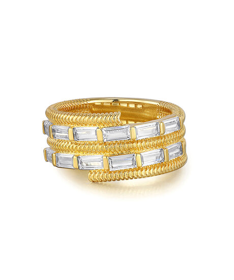 Baguette coil ring