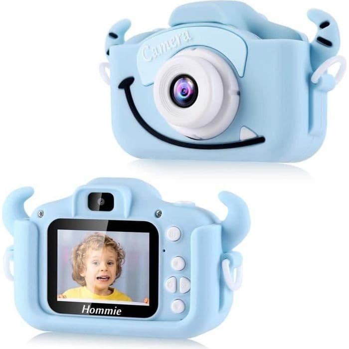 Barnkamera, mini uppladdningsbar foto/video digital barnkamera för flickor pojkar (32G Micro SD-kort ingår)