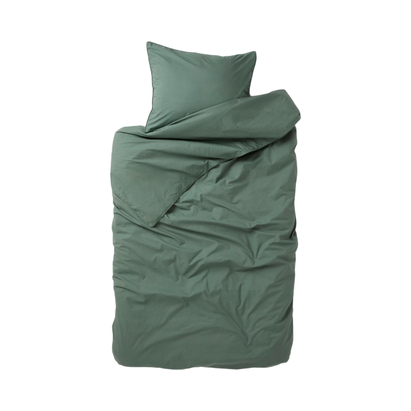 Bäddset Vide Percale 150x210cm Mörkgrön