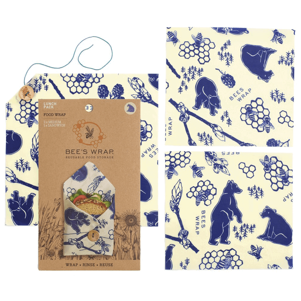 Bee's Wrap - Naturligt och Ekovänligt Folie Lunch Pack - 3-pack