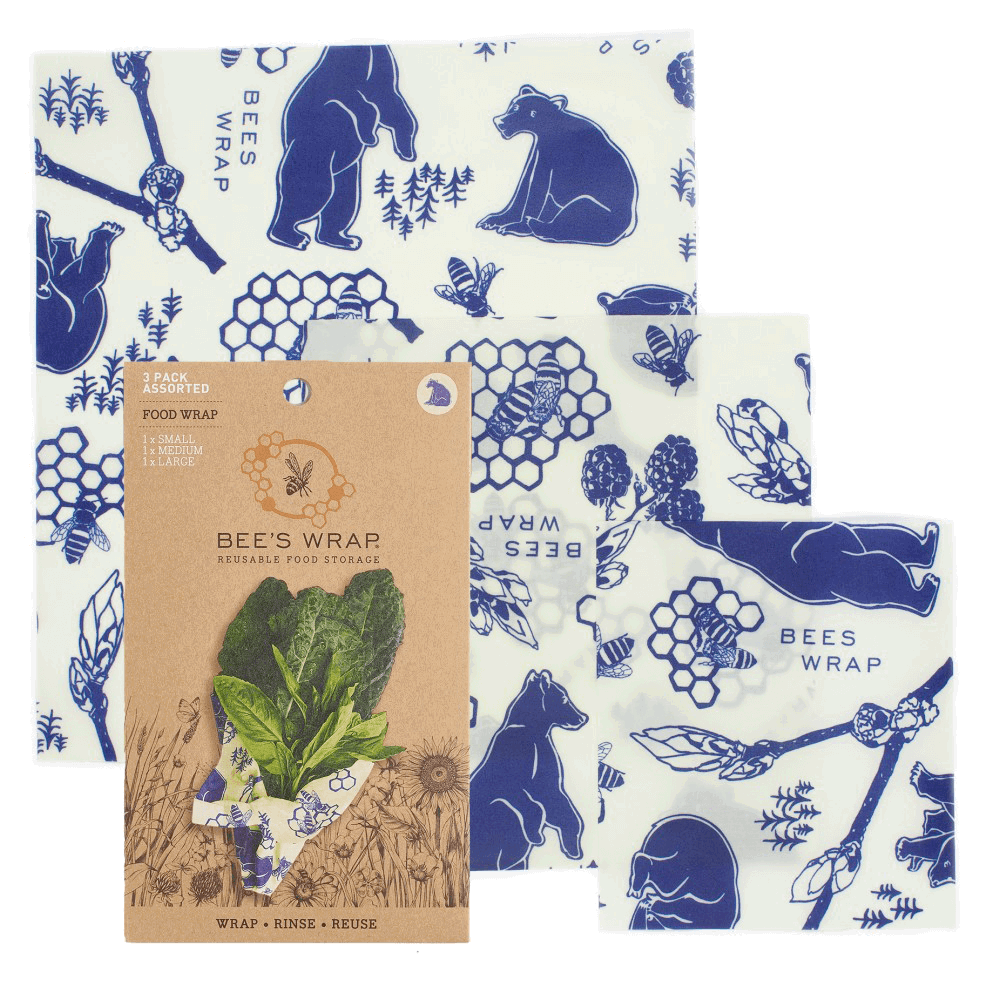 Bee's Wrap - Naturligt och Ekovänligt Folie S/M/L - 3-pack, Bees & Bears