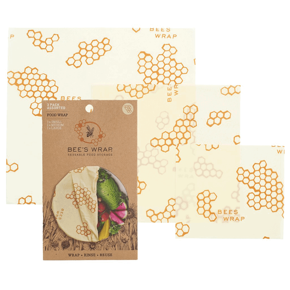 Bee's Wrap Naturligt och Ekovänligt Folie S/M/L - 3-pack, Honeycomb