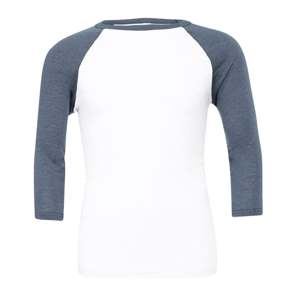 Bella - Canvas Unisex 3/4-ärmad basebolltröja i triblend för vuxna