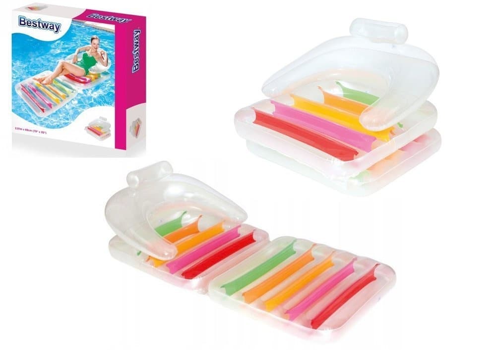 Bestway 43023 - luftmadrass pool - uppblåsbar stol - 201x89 cm