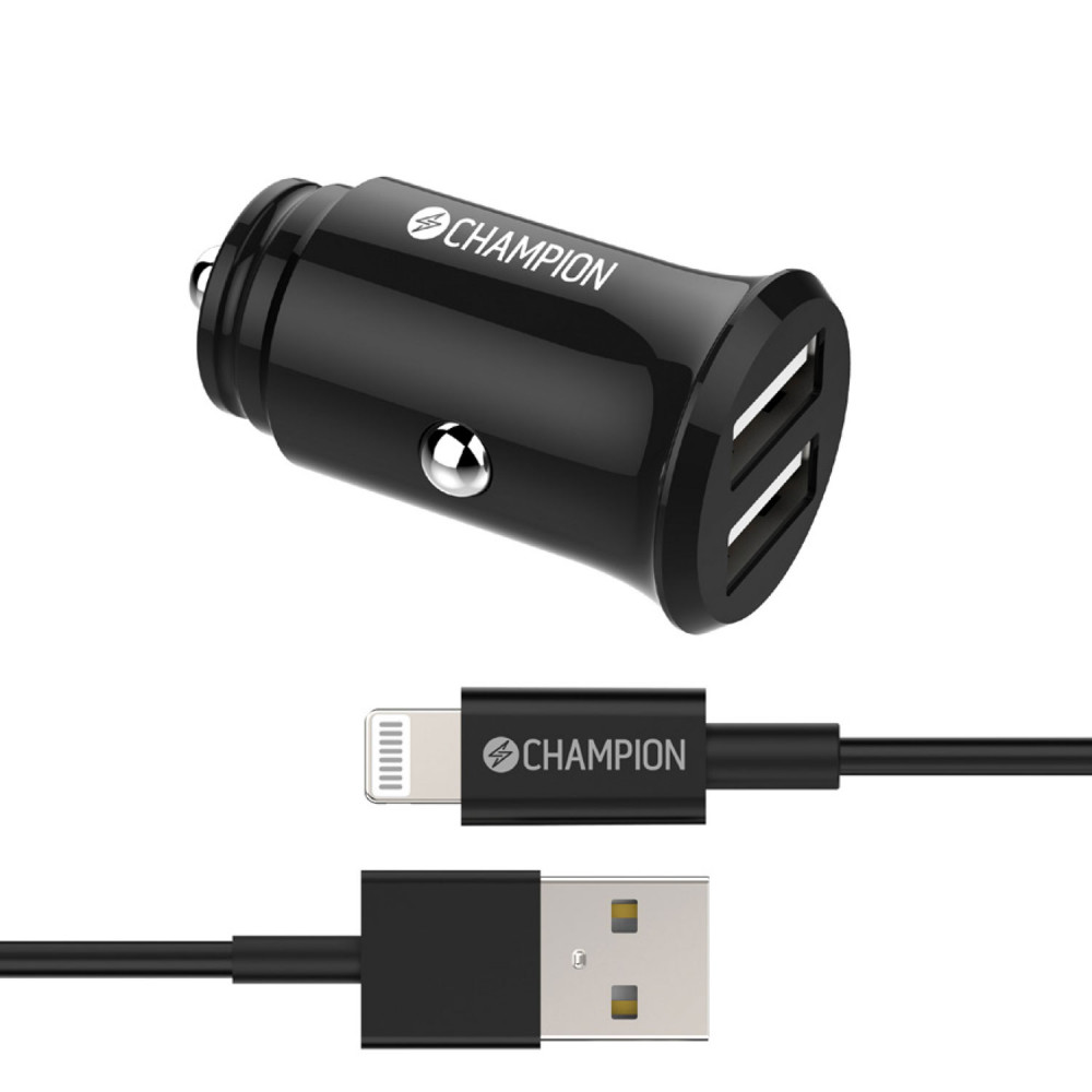 Billaddare 24W USB-A till Lightning Kabel