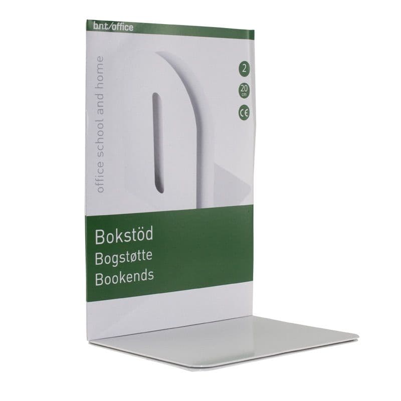 Bokstöd i Metall - H- 20 cm - 2 st - Off White
