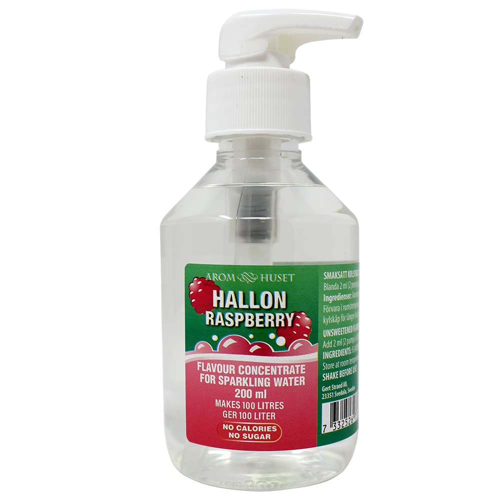 Bordsvattenarom Hallon pumpflaska