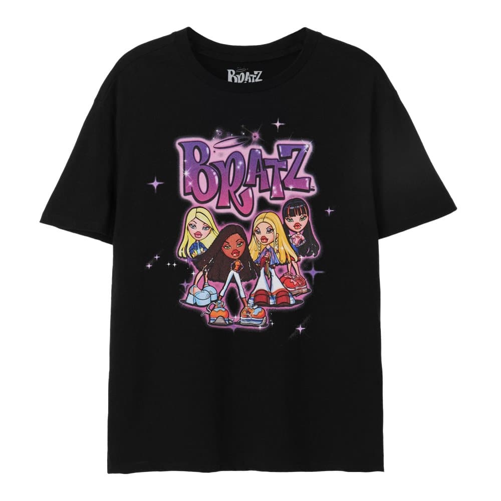 Bratz T-shirt för kvinnor och damer med gruppskjutning