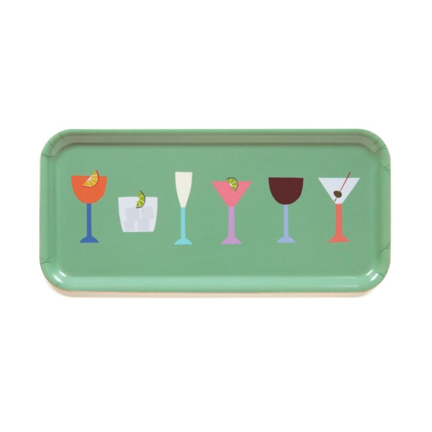 Bricka Cocktails 32x15 cm Grön