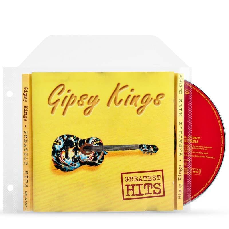 CD fickor med ringpärmshål för CD förvaring – 100 st