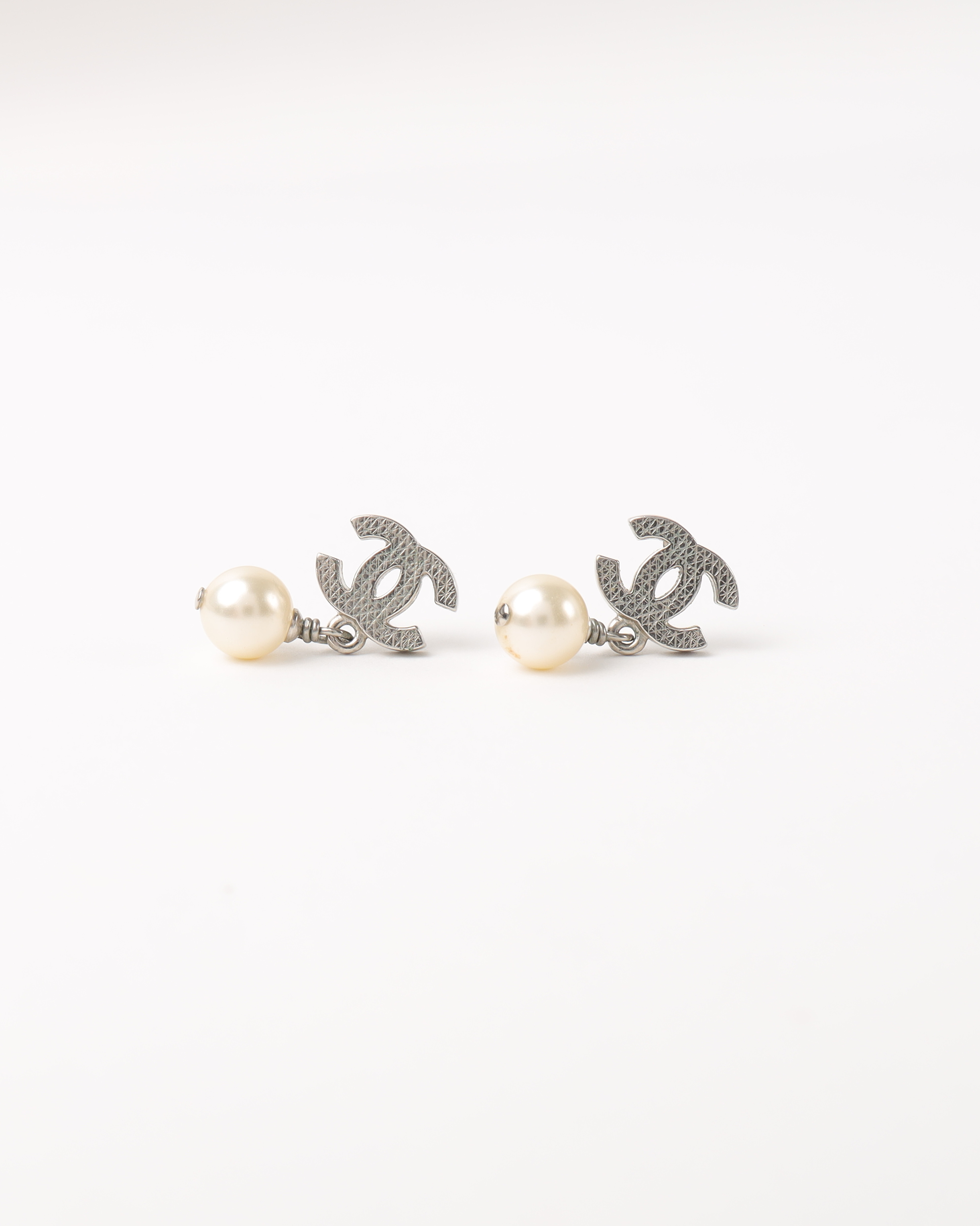 CHANEL Coco Mark Faux Pearl Earrings