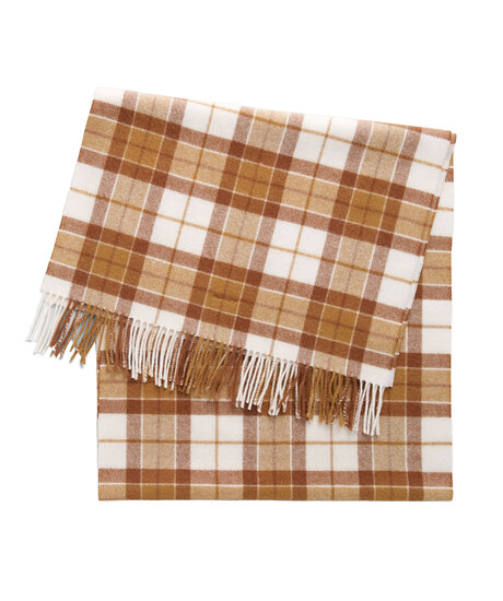 Checked Wool Scarf