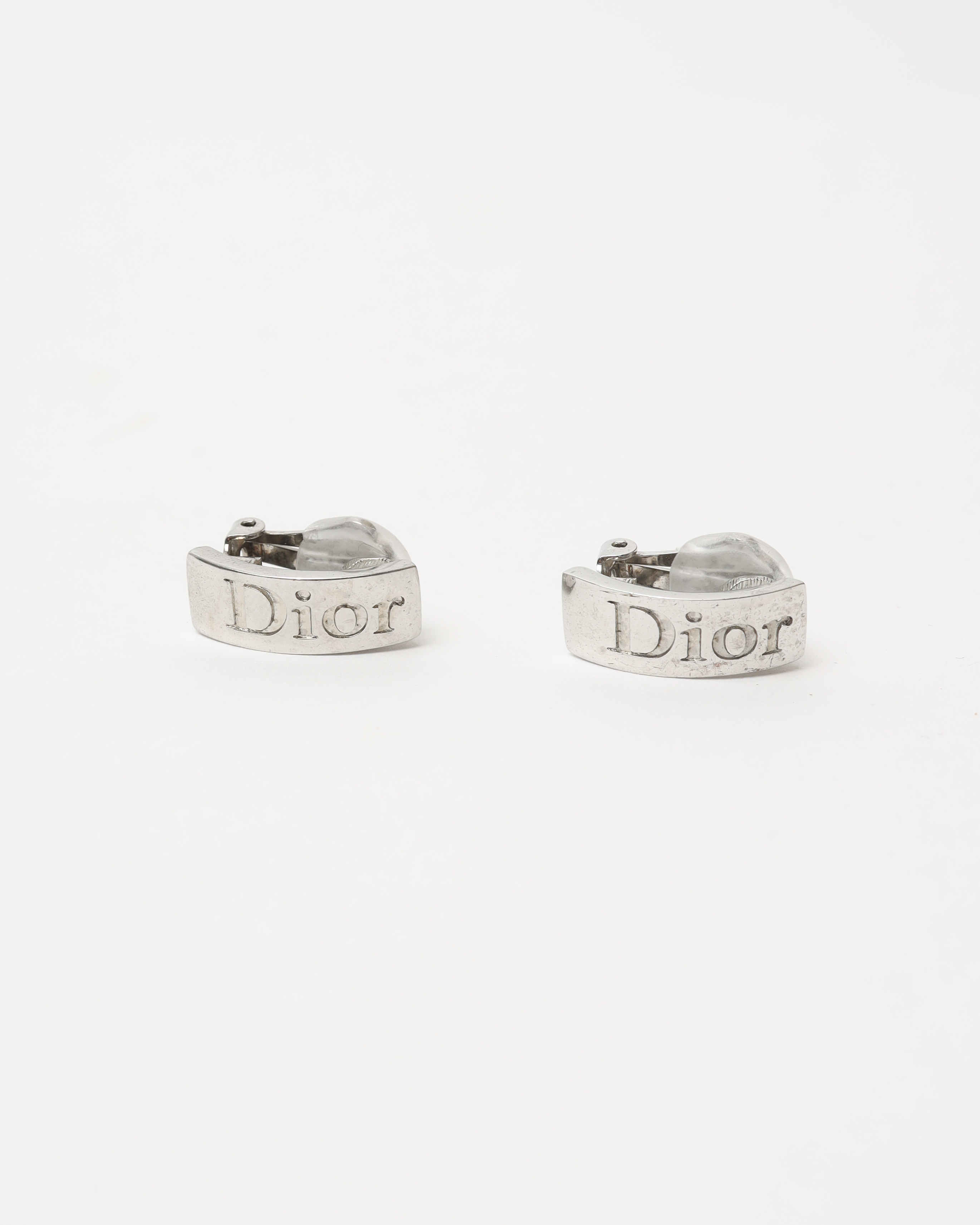 CHRISTIAN DIOR Logo Clip-on Earrings